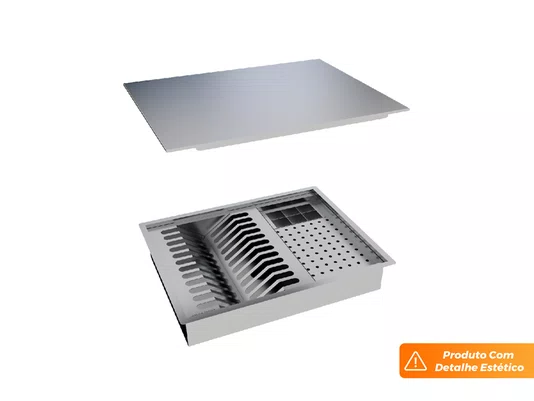 Escorredor Sobrepor Calha Úmida Quadratta 4 Módulos PE CT Completa (Outlet)