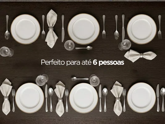 Kit Faqueiro Inox 24 Peças Completo para Casa Restaurante Hotéis
