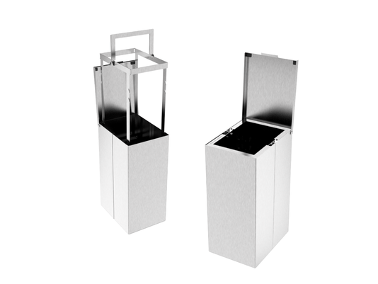 Lixeira Inox Slim 6,5l Calha Úmida Com Tampa Articulada Escovada