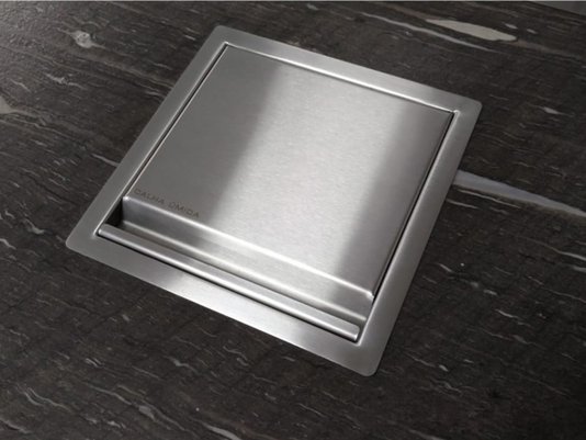 Lixeira Quadratta Kitchen 3,9L Em Aço Inox Escovado Com Tampa Articulada