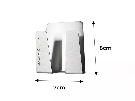 Porta Esponja Com Fita Dupla- Face Em Aço Inox Escovado