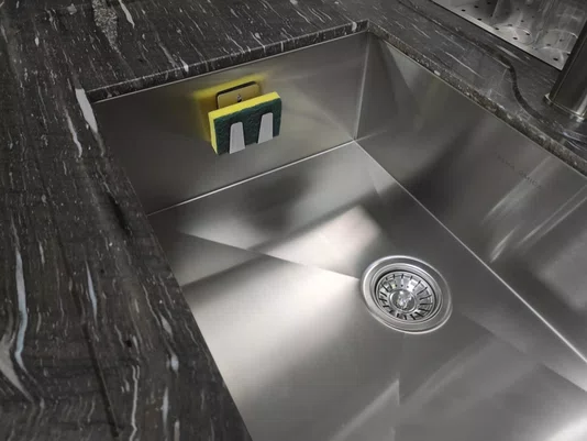 Porta Esponja Com Ventosa Em Aço Inox 304 Escovado (2 Un)