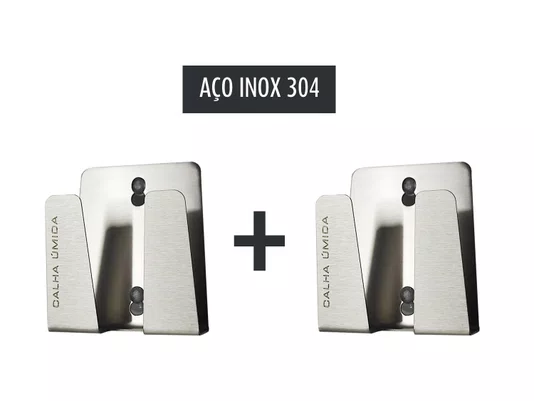 Porta Esponja Com Ventosa Em Aço Inox 304 Escovado (2 Un)