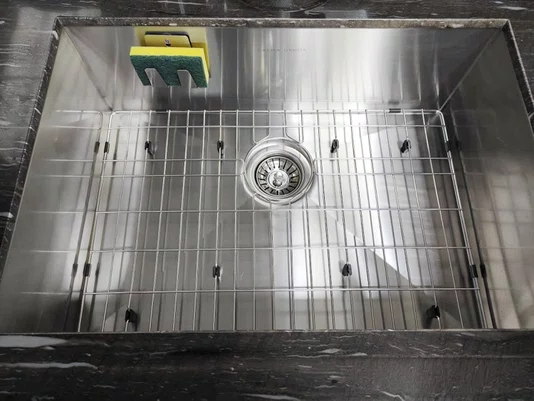 Porta Esponja Com Ventosa Calha Úmida Em Aço Inox 304 Escovado