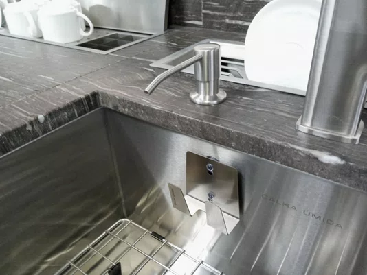Porta Esponja Mini Com Ventosa Em Aço Inox 304 Escovado
