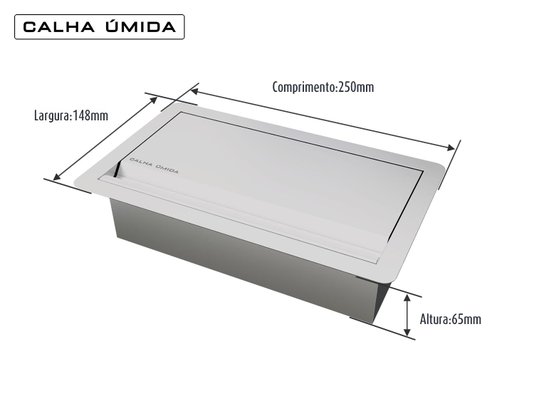 Porta Esponja/Sabão Para Bancada Em Aço Inox Escovado 25cm