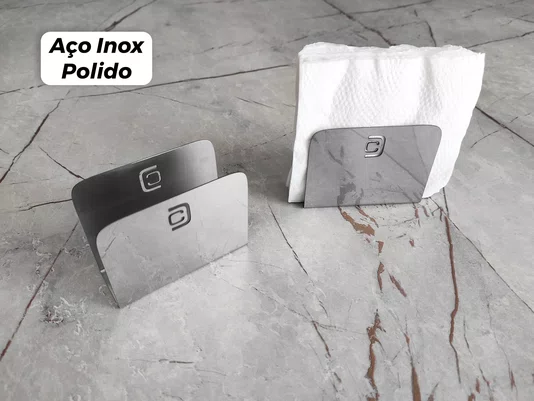Porta Guardanapo Em Aço Inox Polido Para Casa Bar Restaurante