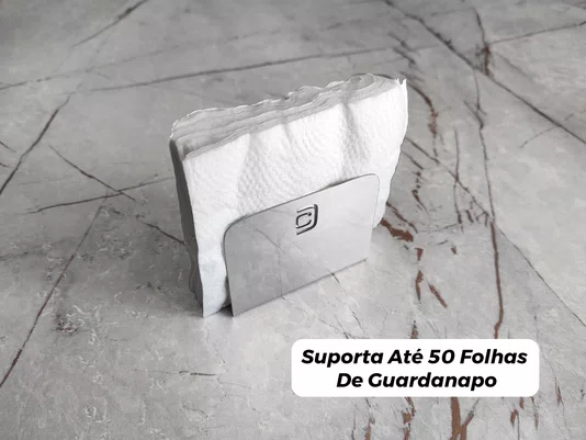 Porta Guardanapo Em Aço Inox Polido Para Casa Bar Restaurante