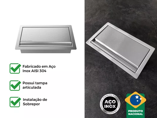 Porta Tomada de Embutir com 4 Tomadas
