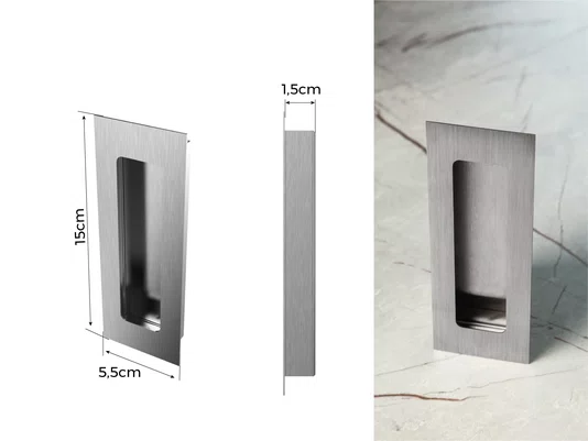 Puxador Concha/Cava 15cm Em Aço Inox Escovado (2un)