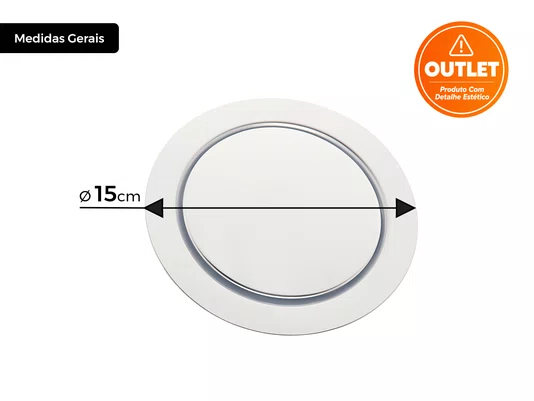 Ralo Redondo Embutido Click Inteligente Em Aço Inox Polido 15cm (Outlet)