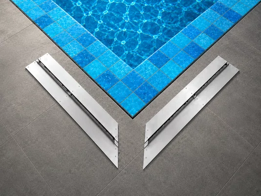 Ralos Grelha De Canto Para Borda Piscina 50x12 Cm Em Aço Inox