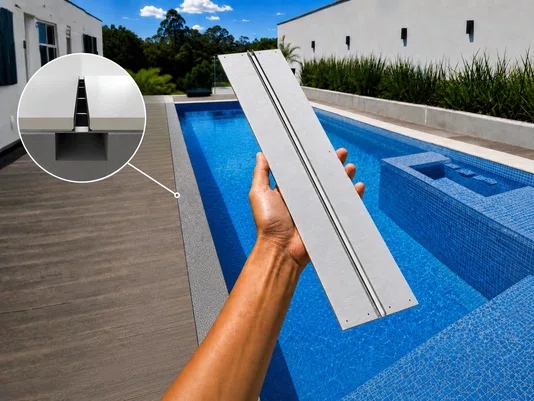 Ralos Grelha Linear Para Borda Piscina 50x12 Cm Em Aço Inox