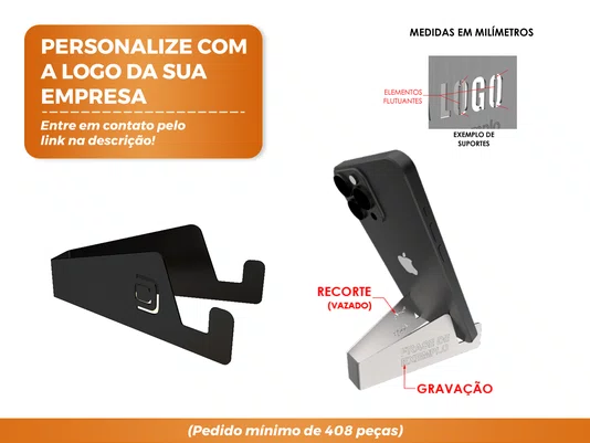 Suporte DQI Mini Para Celular/Tablet Preto Fosco