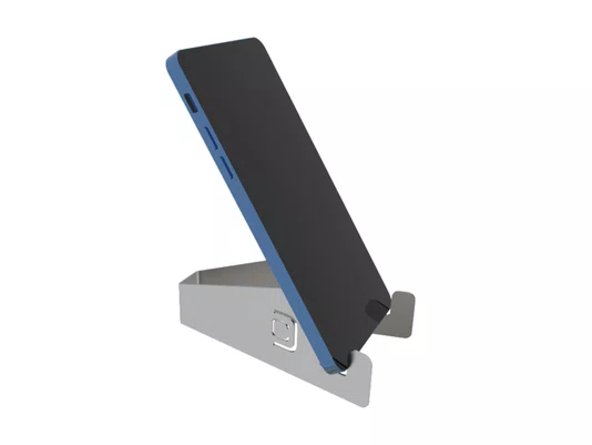 Suporte Mini Para Celular/Tablet Em Aço Inox Escovado