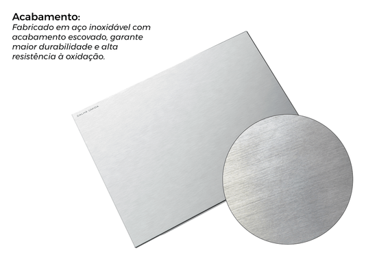 Tampa Para Escorredor Pratic Com Acabamento Em Aço Inox Escovado