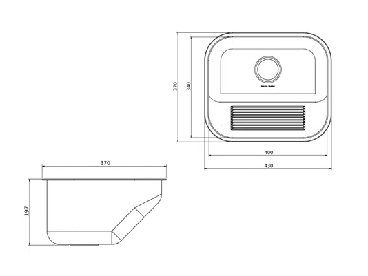 Tanque Inox Lavanderia 43x37 Monobloco Acetinado Com Válvula 3.1/2