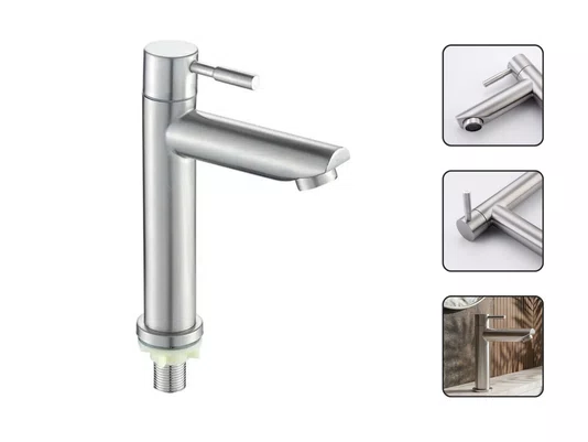 Torneira Basic Mobi Inox Para Banheiro e Lavabo de Bancada