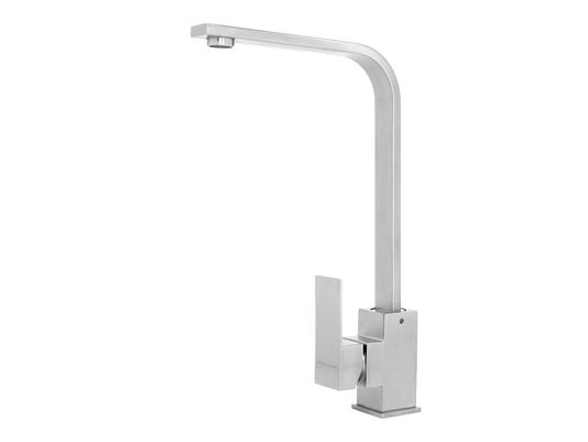 Torneira Monocomando Exclusive Em Aço Inox Escovado Bica Giratória e Arejador