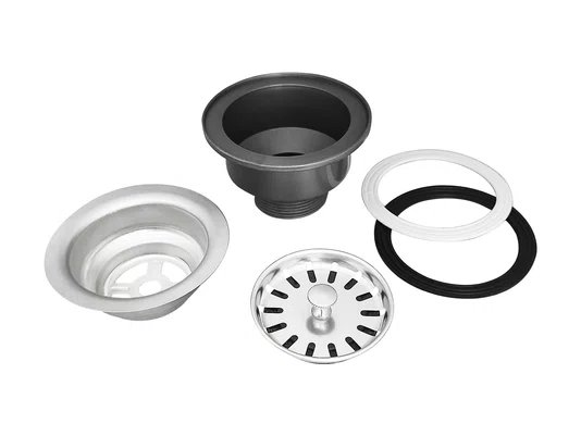 Válvula Premium 3.1/2'' Em Aço Inox 304 Para Cuba Pia De Cozinha Pino Inox