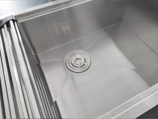 Válvula De Pia 4 1/2" Com Ralo Cesto Removível Em Inox 304 Escovado