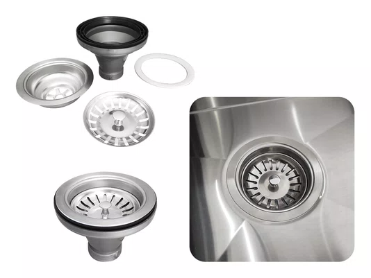 Válvula 4 1/2'' Em Aço Inox 304 Para Cuba Pia De Cozinha