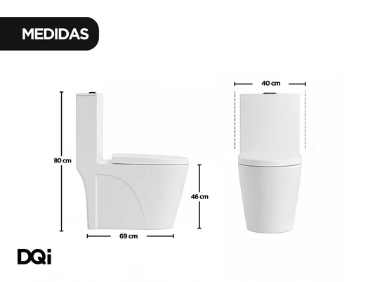 Vaso Sanitário Monobloco Cerâmica Branco com Caixa Acoplada