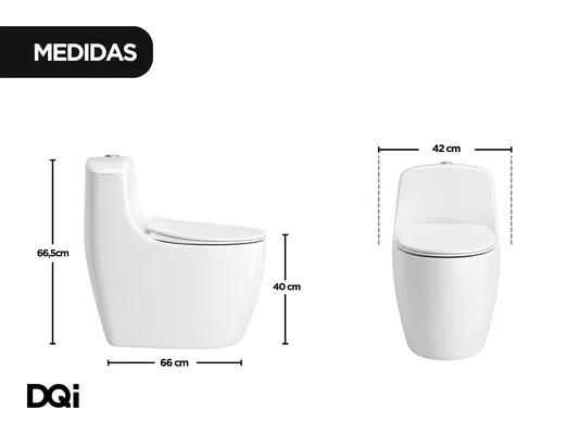 Vaso Sanitário Monobloco com Caixa Acoplada em Cerâmica Branco Soft Close