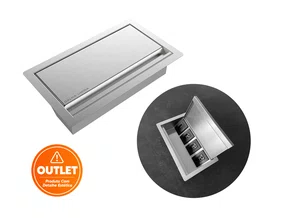 Porta Tomada de Embutir 4 Tomadas Cozinha Mesa Escritório Luxo (Outlet)