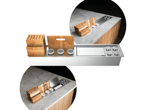 Calha Seca Exclusive Gourmet 90cm Em Aço Inox Escovado Com Acessórios