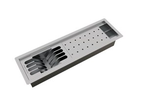 Kit Escorredor Sobrepor Calha Úmida Slim 3 Módulos 53cm