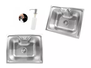 Cuba Basic 50x40cm De Embutir Em Aço Inox Acetinado Com Válvula De 4.1/2