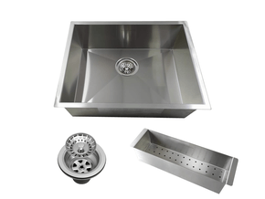 Cuba De Sobrepor Quadratta 60x40cm Em Aço Inox Escovado c Escorredor e Válvula De Ø4.1/2
