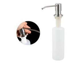 Dispenser Dosador Kitchen Para Bancada 300ml Em Aço Inox Escovado Dispenser Dosador Kitchen Para Bancada 300ml Em Aço Inox Escovado