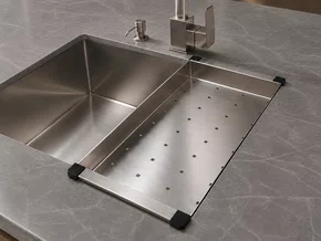 Escorredor Para Cuba 42x20x5 cm em Aço Inox Escovado Para Alimentos