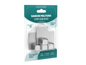 Gancho (4un) De Apoio Calha Úmida Em Inox Autoadesivo Retangular