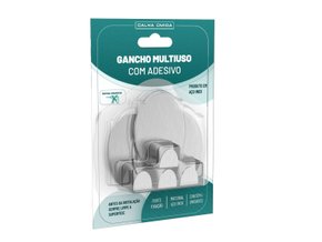 Ganchos (4un) De Apoio Calha Úmida Em Inox Autoadesivo Oval