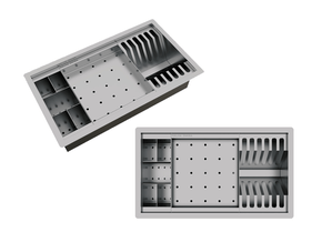 Kit Escorredor Sobrepor Calha Úmida Basic 3 Módulos 43cm