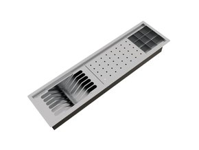 Kit Escorredor Sobrepor Calha Úmida Kitchen 3 Módulos 73,5cm Kit Escorredor Sobrepor Calha Úmida Kitchen 3 Módulos 73,5cm