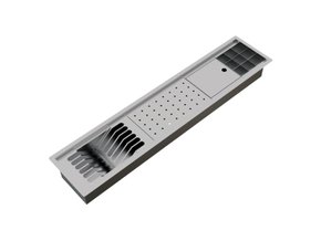 Kit Escorredor Sobrepor Calha Úmida Kitchen 4 Módulos 90cm PEDT