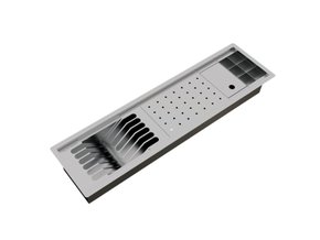 Kit Escorredor Sobrepor Calha Úmida Kitchen 4 Módulos 73,5cm PET