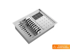 Escorredor Completo Com Acessórios Calha Úmida Pratic 3 Módulos 43cm (Outlet) Escorredor Completo Com Acessórios Calha Úmida Pratic 3 Módulos 43cm (Outlet)