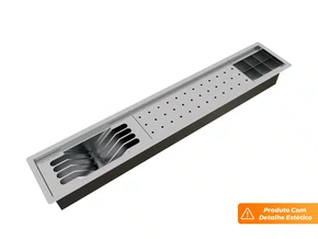 Kit Escorredor Embutido ou Sobreposto Calha Úmida Slim 3 Módulos 85cm (Outlet) Kit Escorredor Embutido ou Sobreposto Calha Úmida Slim 3 Módulos 85cm (Outlet)