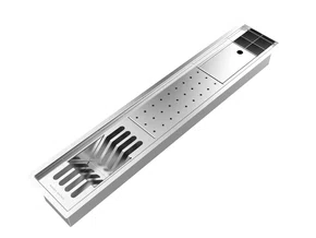 Kit Escorredor Sobrepor Calha Úmida Slim 4 Módulos 85cm PEDT