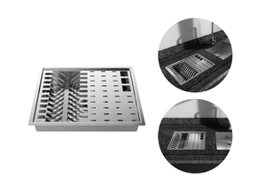 Kit Escorredor Sobrepor DQI Quadrado Módulo Único 44x34cm
