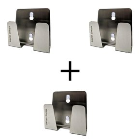 Porta Esponja Mini Com Ventosa em Aço Inox Ecovado (3 Un) Porta Esponja Mini Com Ventosa em Aço Inox Ecovado (3 Un)