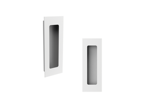 Puxador Concha/Cava 15cm Em Aço Inox Cor Branco Fosco (2un)