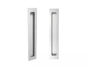 Puxador Concha/Cava 30cm Em Aço Inox Cor Branco Pérola (2un)