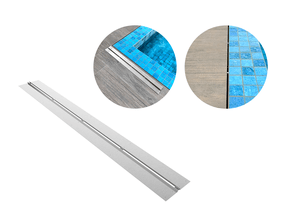 Ralos Grelha Linear Para Borda Piscina 100x12 Cm Em Aço Inox