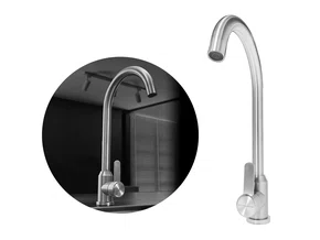 Torneira Monocomando Essence Em Aço Inox Escovado Com Bica Giratória e Arejador